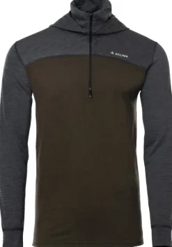 LightWool 180 Hoodie merinohuppari, maastonvihreä/tummanharmaa-Aclima Outlet