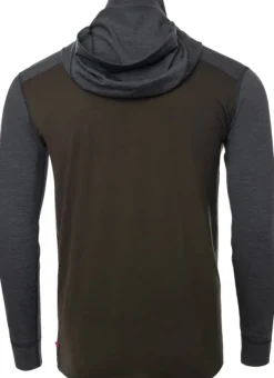 LightWool 180 Hoodie merinohuppari, maastonvihreä/tummanharmaa-Aclima Outlet