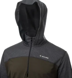 LightWool 180 Hoodie merinohuppari, maastonvihreä/tummanharmaa-Aclima Outlet