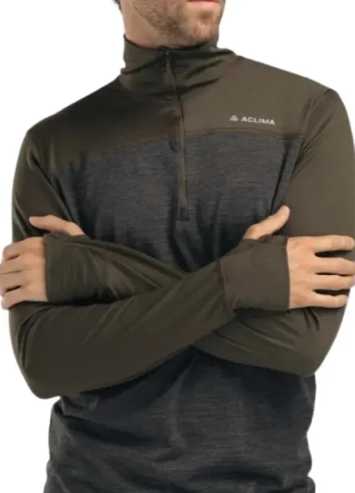 Aclima LightWool 180 Polo w/ zip M's Tarmac / Marengo Best