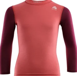 Aclima LightWool Crewneck Children lasten merinokerrastopaita, lohenpunainen/viininpunainen Discount
