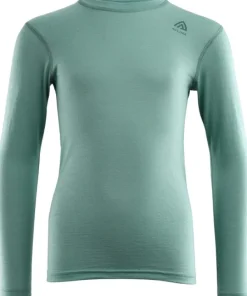 Aclima LightWool Crewneck Junior nuorten kerrasto, mintunvihreä /musta Fashion