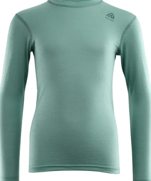 Aclima LightWool Crewneck Junior nuorten kerrasto, mintunvihreä /musta Fashion