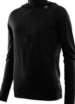 LightWool Hoodie naisten kerrastopaita, Jet Black-Aclima Outlet