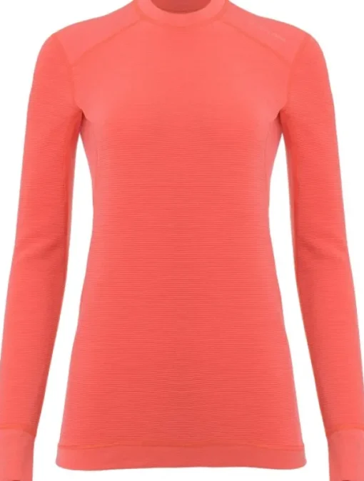 StreamWool Crewneck käännettävä naisten kerrastopaita, Spiced Coral-Aclima Fashion