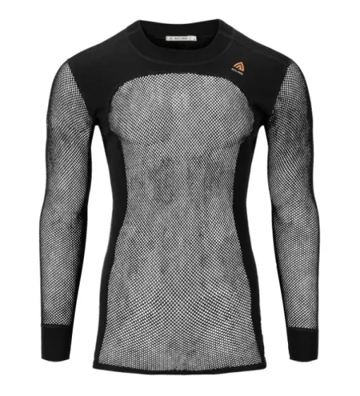 verkkokerrasto WoolNet Crewneck + Longs Jet miesten, musta-Aclima Discount