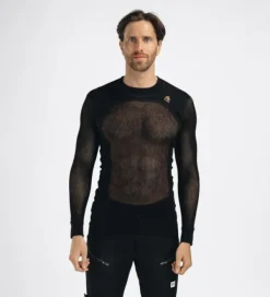 verkkokerrasto WoolNet Crewneck + Longs Jet miesten, musta-Aclima Discount
