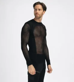 verkkokerrasto WoolNet Crewneck + Longs Jet miesten, musta-Aclima Discount