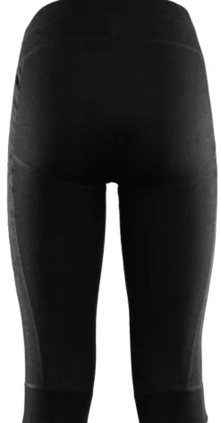 Aclima WarmWool 3/4 Summit Longs Woman naisten kerrastohousut, musta Best
