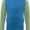 Aclima WarmWool Hoodsweater lasten kerrastopaita, Corsair/Dill Sale