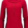 WarmWool Hoodsweater w/Zip naisten kerrastopaita, Jester Red/Jet Black-Aclima Best