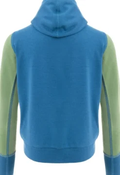 Aclima WarmWool Hoodsweater lasten kerrastopaita, Corsair/Dill Sale