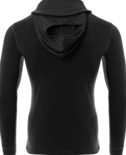 WarmWool Hoodsweater V2 merinohuppari, Jet Black-Aclima Outlet