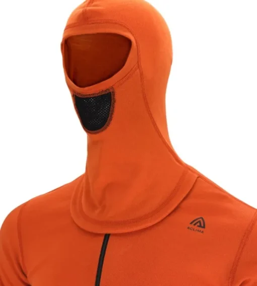 Aclima WarmWool Hoodsweater w/Zip kerrastopaita, Gold Flame/Jet Black Best