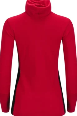 WarmWool Hoodsweater w/Zip naisten kerrastopaita, Jester Red/Jet Black-Aclima Best