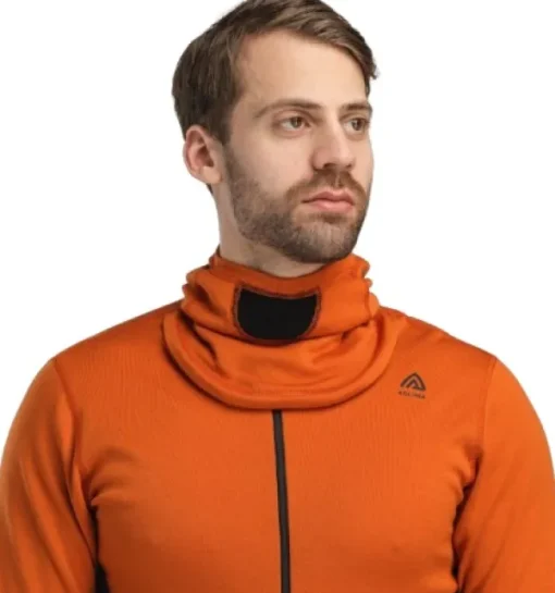 Aclima WarmWool Hoodsweater w/Zip kerrastopaita, Gold Flame/Jet Black Best