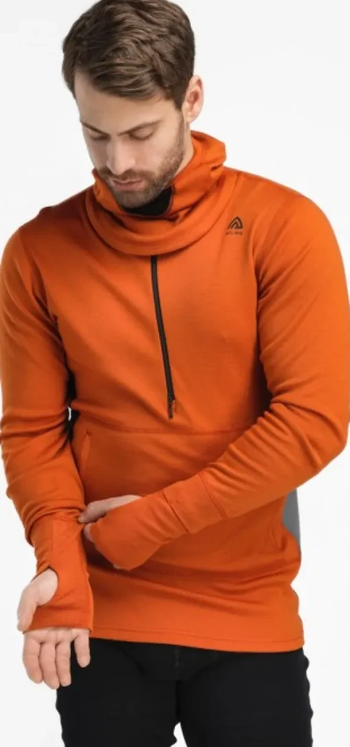 Aclima WarmWool Hoodsweater w/Zip kerrastopaita, Gold Flame/Jet Black Best