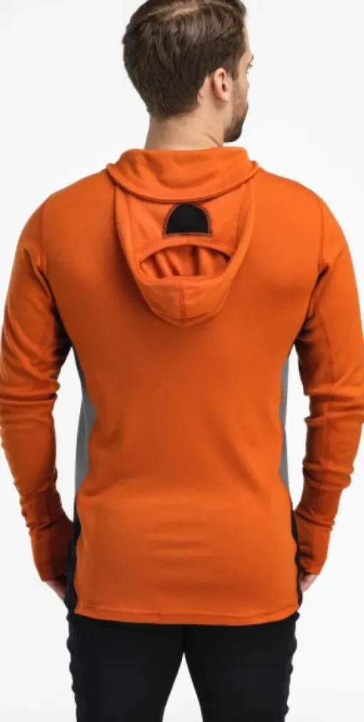 Aclima WarmWool Hoodsweater w/Zip kerrastopaita, Gold Flame/Jet Black Best