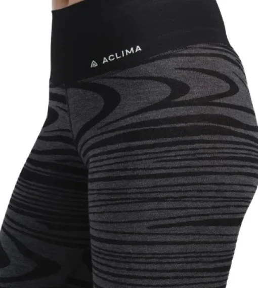 WarmWool Longs High Waist naisten kerrastohousut, Black Motion-Aclima Best