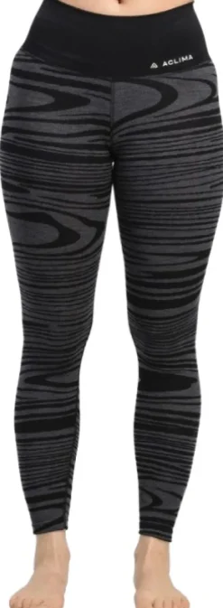 WarmWool Longs High Waist naisten kerrastohousut, Black Motion-Aclima Best