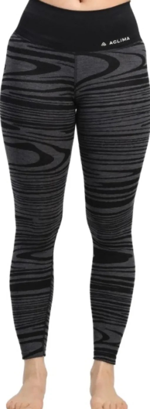 WarmWool Longs High Waist naisten kerrastohousut, Black Motion-Aclima Best