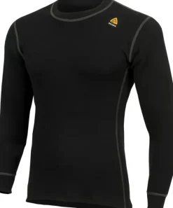 Aclima WarmWool Merino -miesten kerrastopaita (Jet Black) New