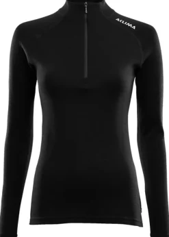 Aclima WarmWool Mockneck Woman Jet Black Fashion