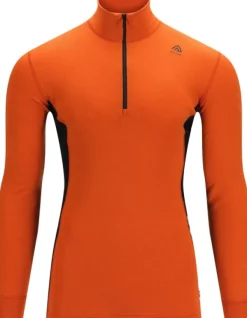 Aclima WarmWool Mockneck kerrastopaita, Gold Flame/Jet Black Online