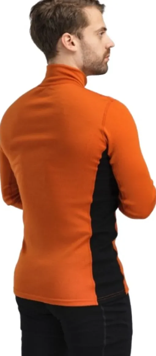Aclima WarmWool Mockneck kerrastopaita, Gold Flame/Jet Black Online