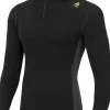 Warmwool Polo merinopaita, musta-Aclima Clearance