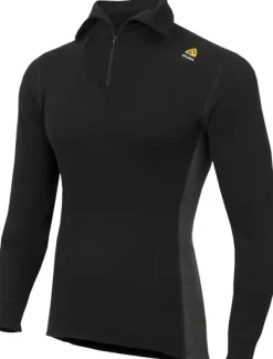 Warmwool Polo merinopaita, musta-Aclima Clearance
