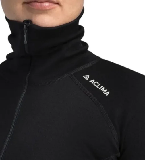 WarmWool Polo naisten kerrastopaita, Jet Black-Aclima Sale