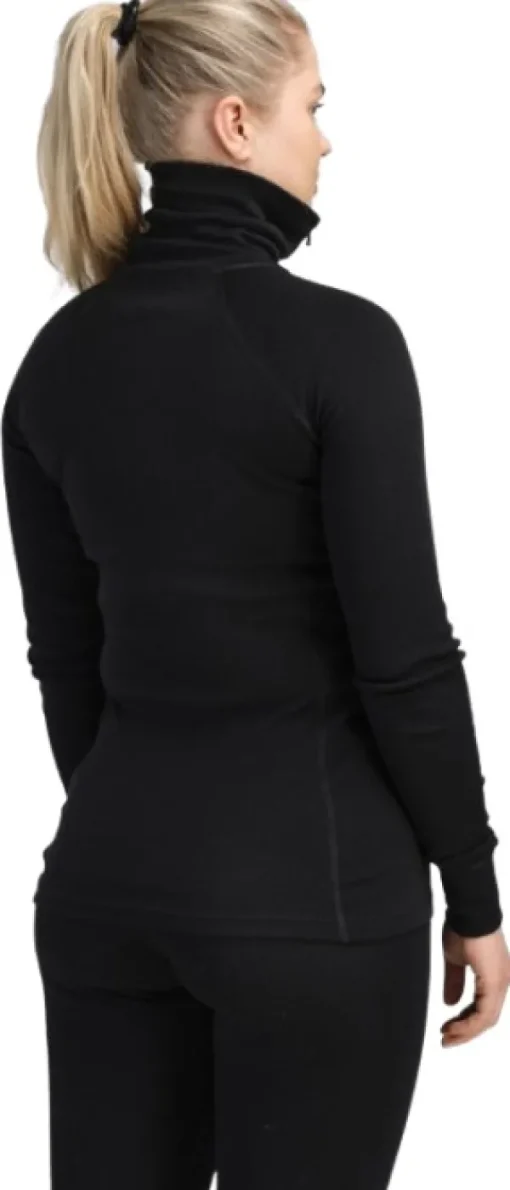 WarmWool Polo naisten kerrastopaita, Jet Black-Aclima Sale