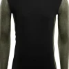 WoolNet Hybrid Crewneck villaverkkopaita, musta/vihreä-Aclima Fashion
