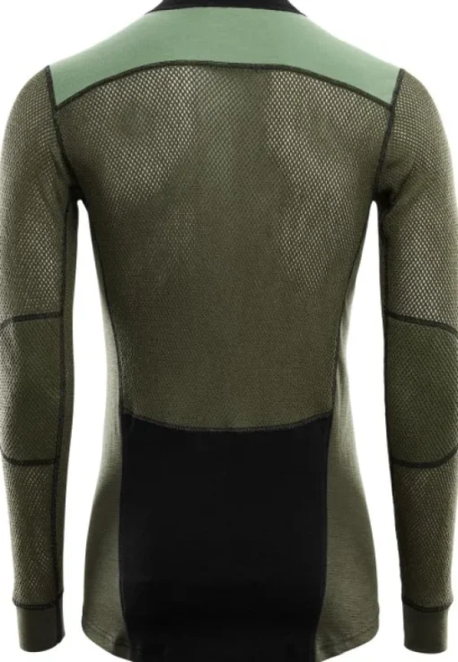 WoolNet Hybrid Crewneck villaverkkopaita, musta/vihreä-Aclima Fashion
