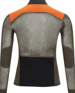 Aclima WoolNet Hybrid Mockneck kerrastopaita, Jet Black/Tarmac/Gold Flame Online