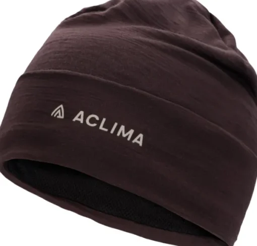 WoolNet Light Beanie pipo, Chocolate Plum-Aclima New