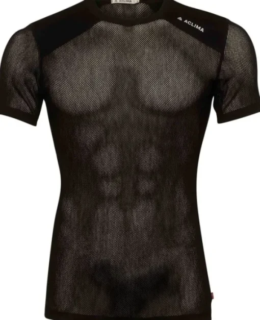 Aclima WoolNet Light T-Shirt lyhythihainen verkkoaluspaita, musta Fashion