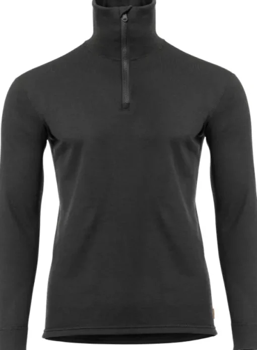 WoolTerry Polo kerrastopaita, Jet Black-Aclima Fashion