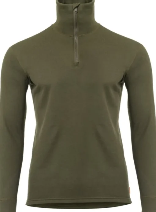 Aclima WoolTerry Polo kerrastopaita, Olive Night Outlet