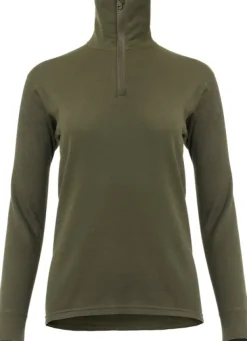 Aclima WoolTerry Polo naisten kerrastopaita, Olive Night Clearance