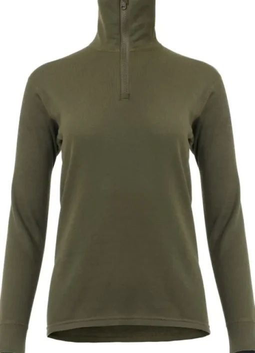 Aclima WoolTerry Polo naisten kerrastopaita, Olive Night Clearance