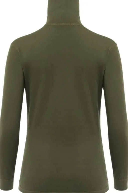 Aclima WoolTerry Polo naisten kerrastopaita, Olive Night Clearance