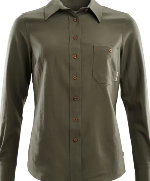Aclima Woven Wool Shirt Woman Ranger Green Outlet