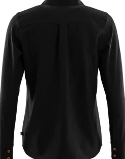 Woven Wool Shirt Woman Jet Black-Aclima Fashion