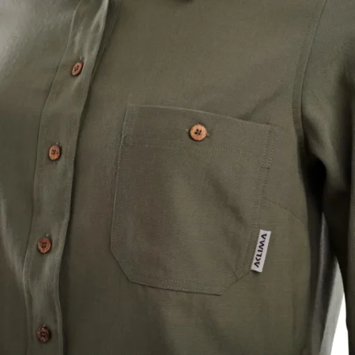 Aclima Woven Wool Shirt Woman Ranger Green Outlet