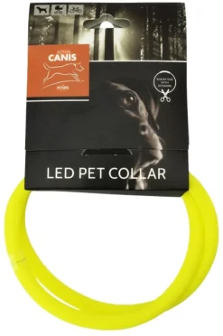 USB Led Collar koiran heijastinpanta, Yellow-Active Canis Outlet
