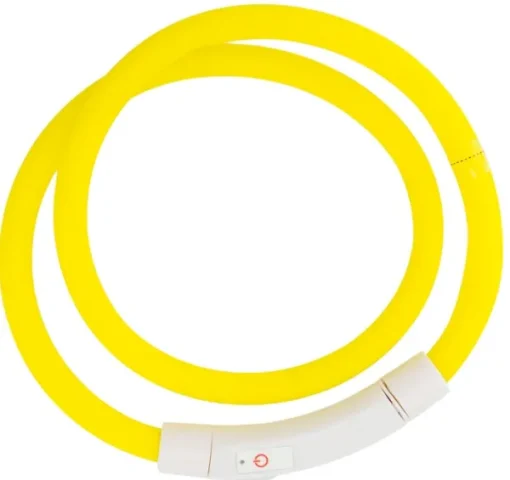 USB Led Collar koiran heijastinpanta, Yellow-Active Canis Outlet