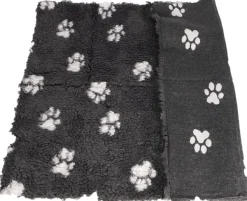 Vetbed 100x150 cm Large Grey with Paws-Active Canis Outlet