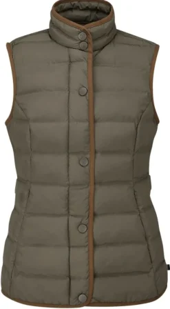 Alan Paine Calsall Quilted Waistcoat naisten liivi, Olive Fashion